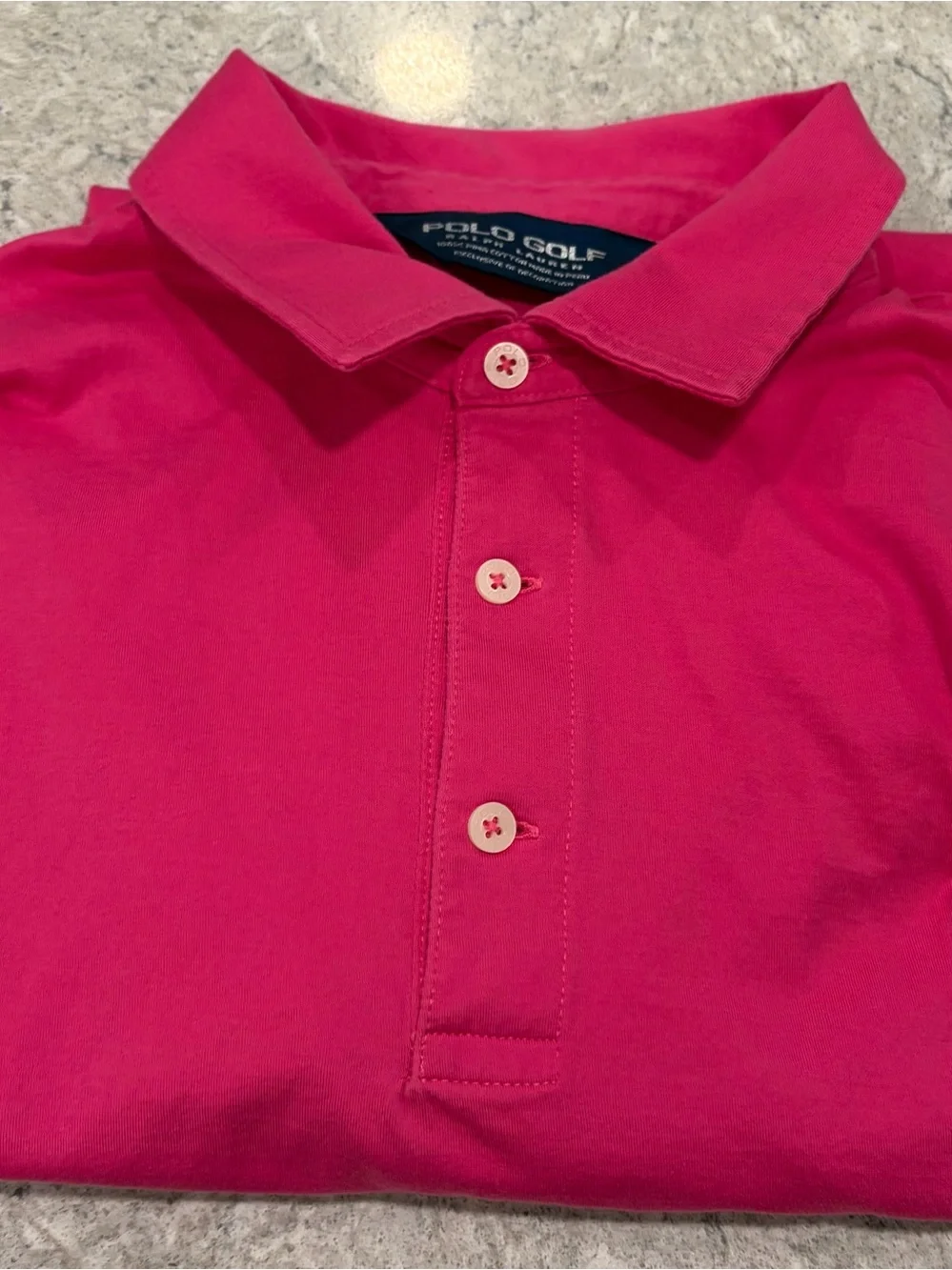 Polo Golf Ralph Lauren Men’s Pink Golf Polo-Large